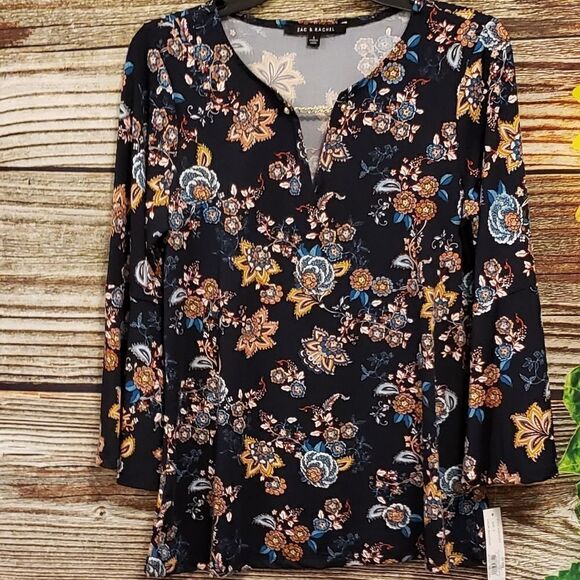 Zac & Rachel fan sleeved Pullover Blouse 👚 NWT - Picture 1 of 7